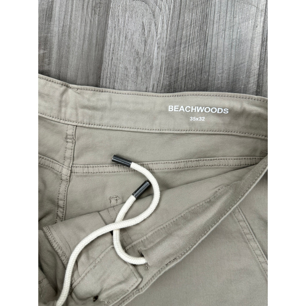 Mugsy Beachwoods Brushed Twill Drawstring 4 Way Stretch Pants — Size 35x32 // Preowned