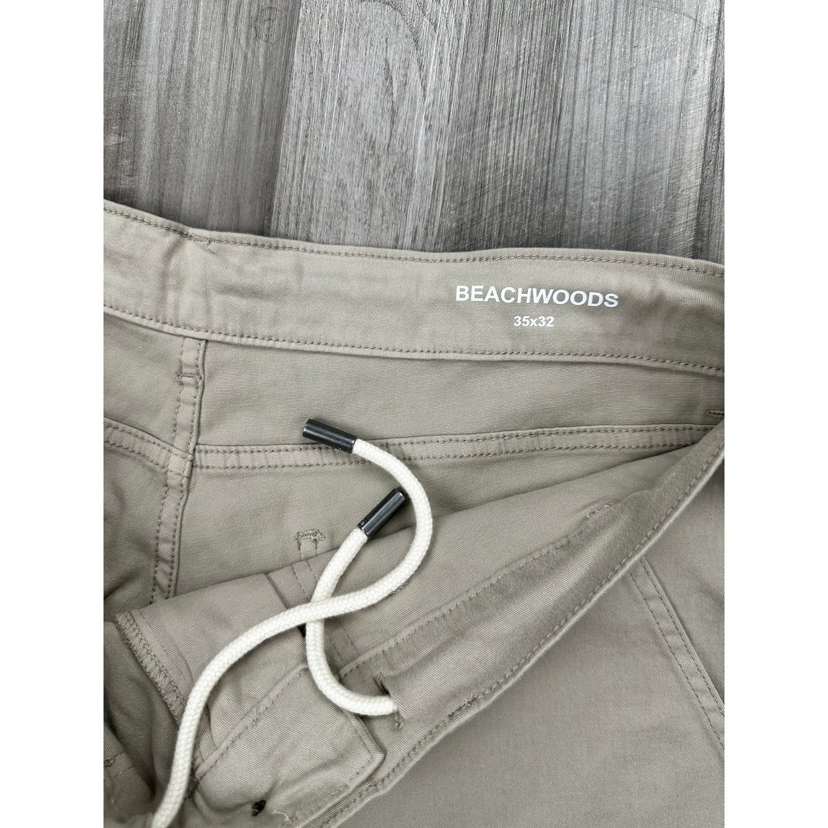 Mugsy Beachwoods Brushed Twill Drawstring 4 Way Stretch Pants — Size 35x32 // Preowned