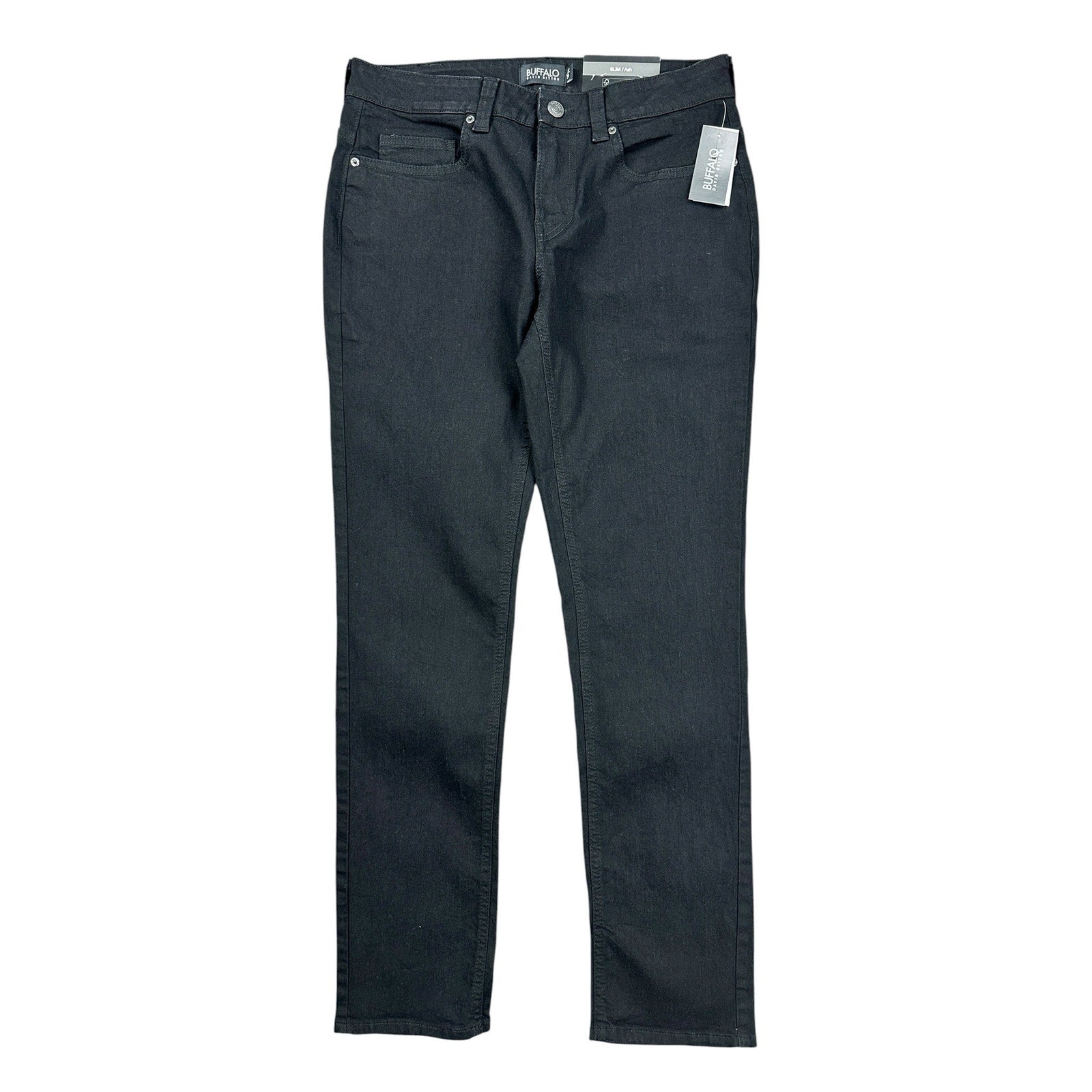 Buffalo David Bitton Ash Slim Stretch Jean in Black Rinse — Size 30x30