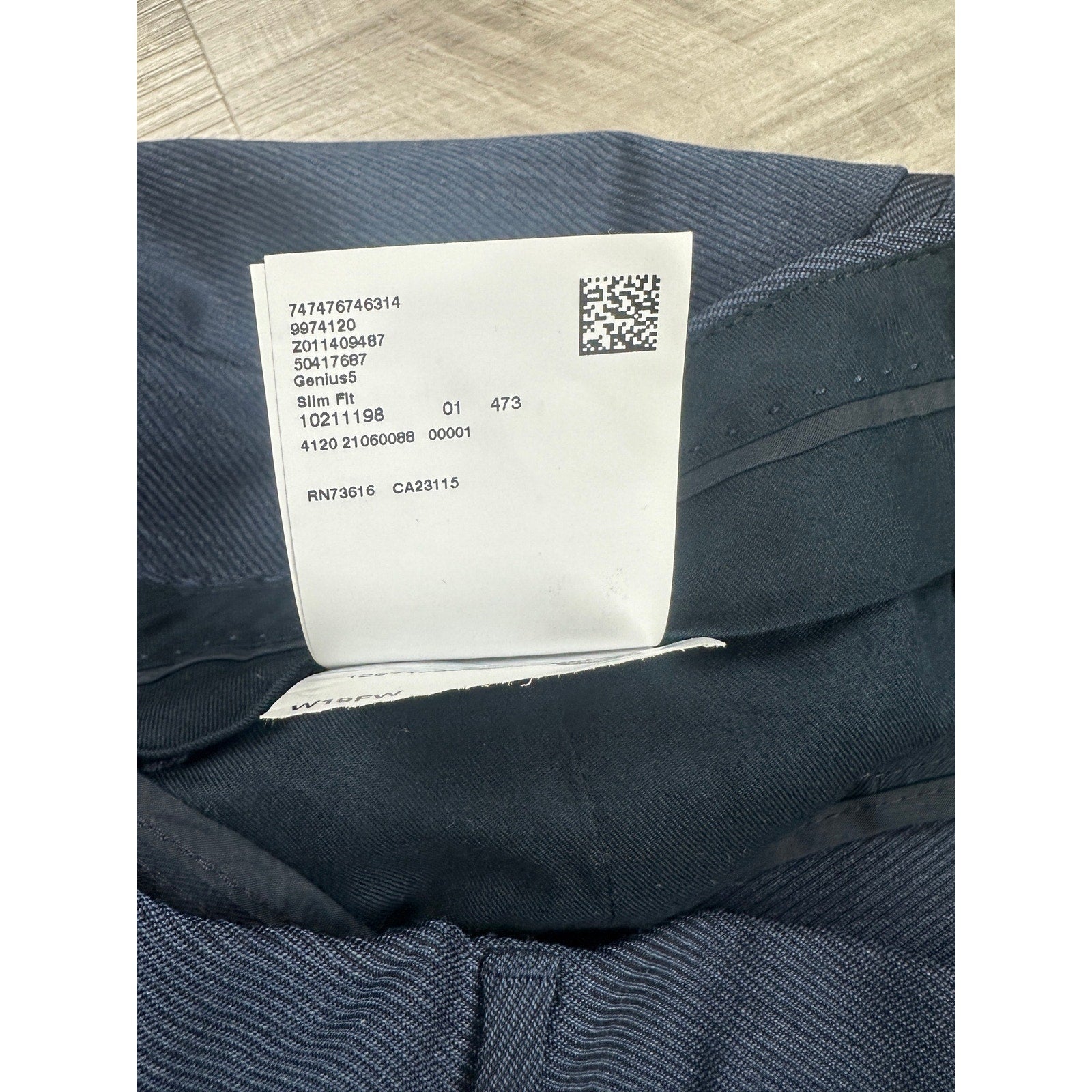 BOSS Hugo Boss Genius5 Slim Fit Wool Dress Pants in Open Blue, Navy — Size 34R