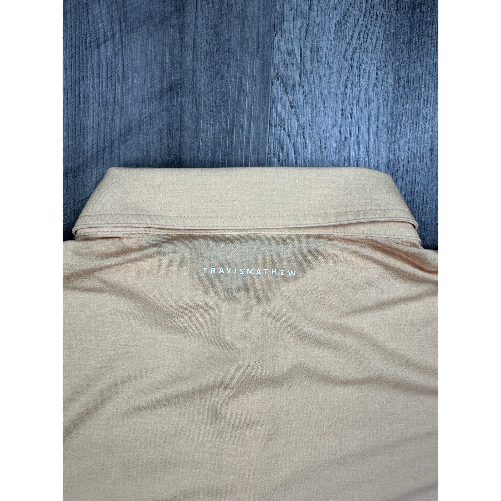 Travis Mathew Featherweight Vista Performance Jersey Golf Polo in Rattan — Size XL
