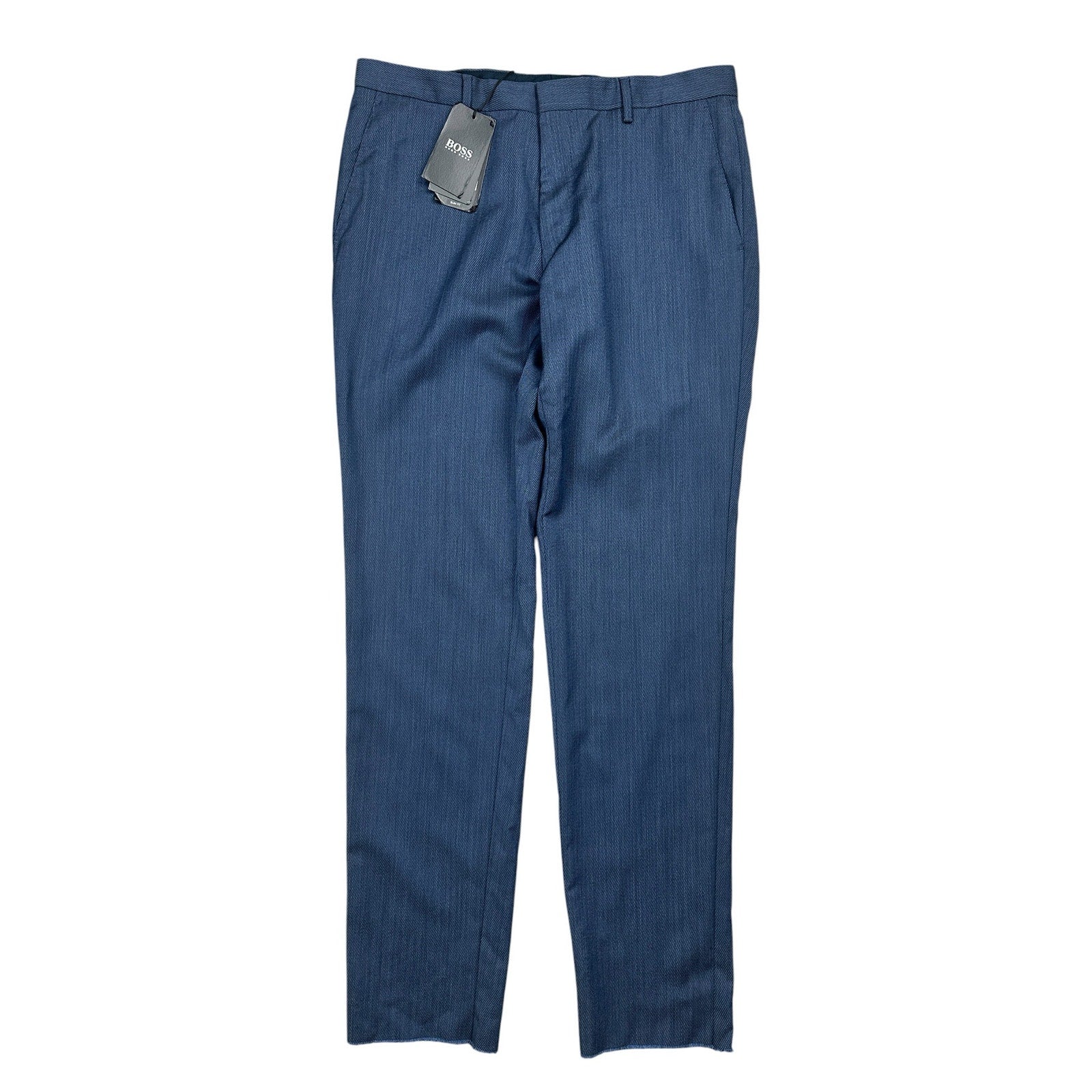 BOSS Hugo Boss Genius5 Slim Fit Wool Dress Pants in Open Blue, Navy — Size 34R