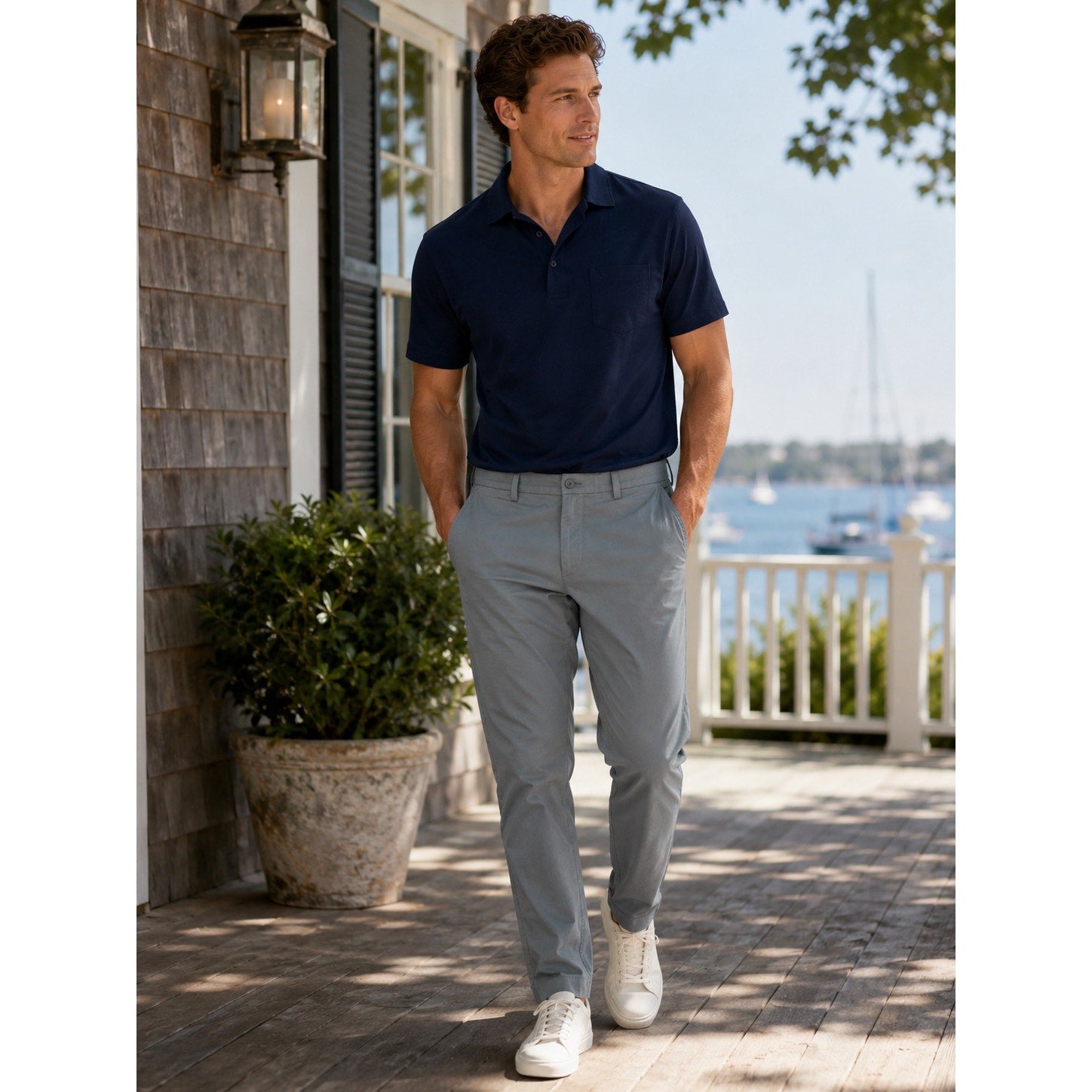 Vineyard Vines On the Go Performance Chino Pants in Gray — Size 33x32 // Preowned