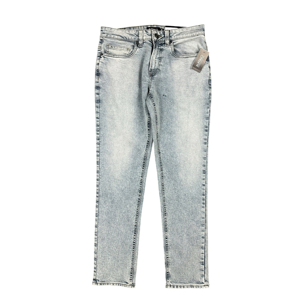 Buffalo David Bitton Slim Ash Stretch Jeans in Bleached and Blasted — Size 30x30