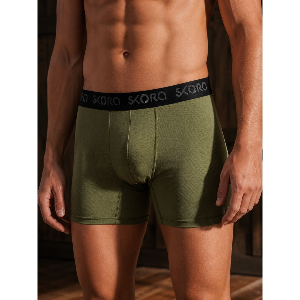 Skora Run Real Performance Mesh 6-Inch Boxer Briefs 5-Pack — Size Large