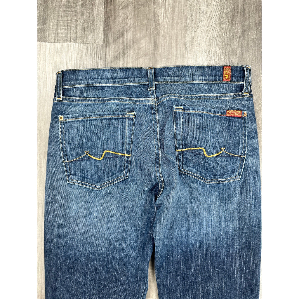 7 For All Mankind Bootcut Jean Made in USA in Blue — Size 32 // Preowned