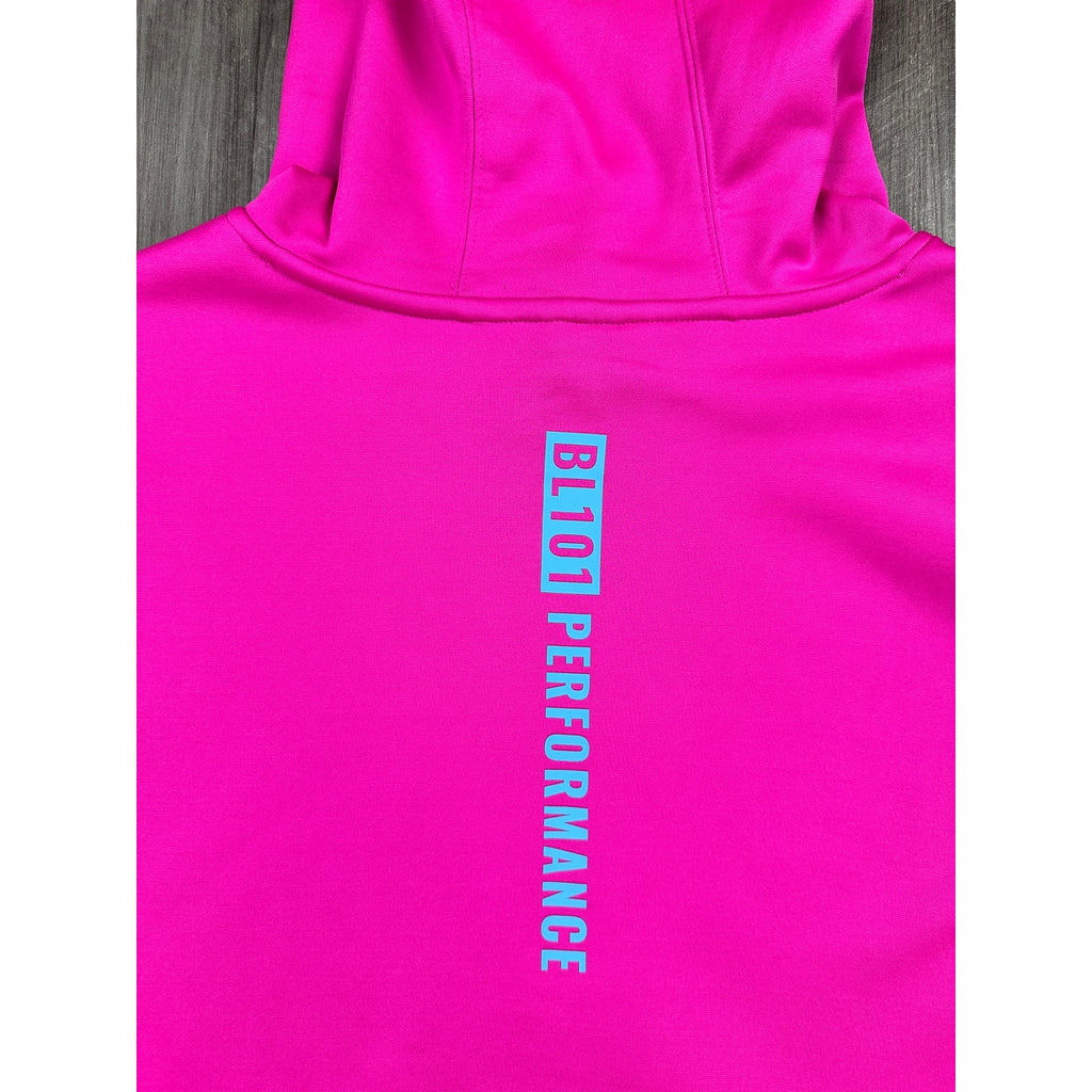 Baseball Lifestyle 101 BSBL-SVN Short Sleeve V2 Hoodie in Cotton Candy Pink — Size Large