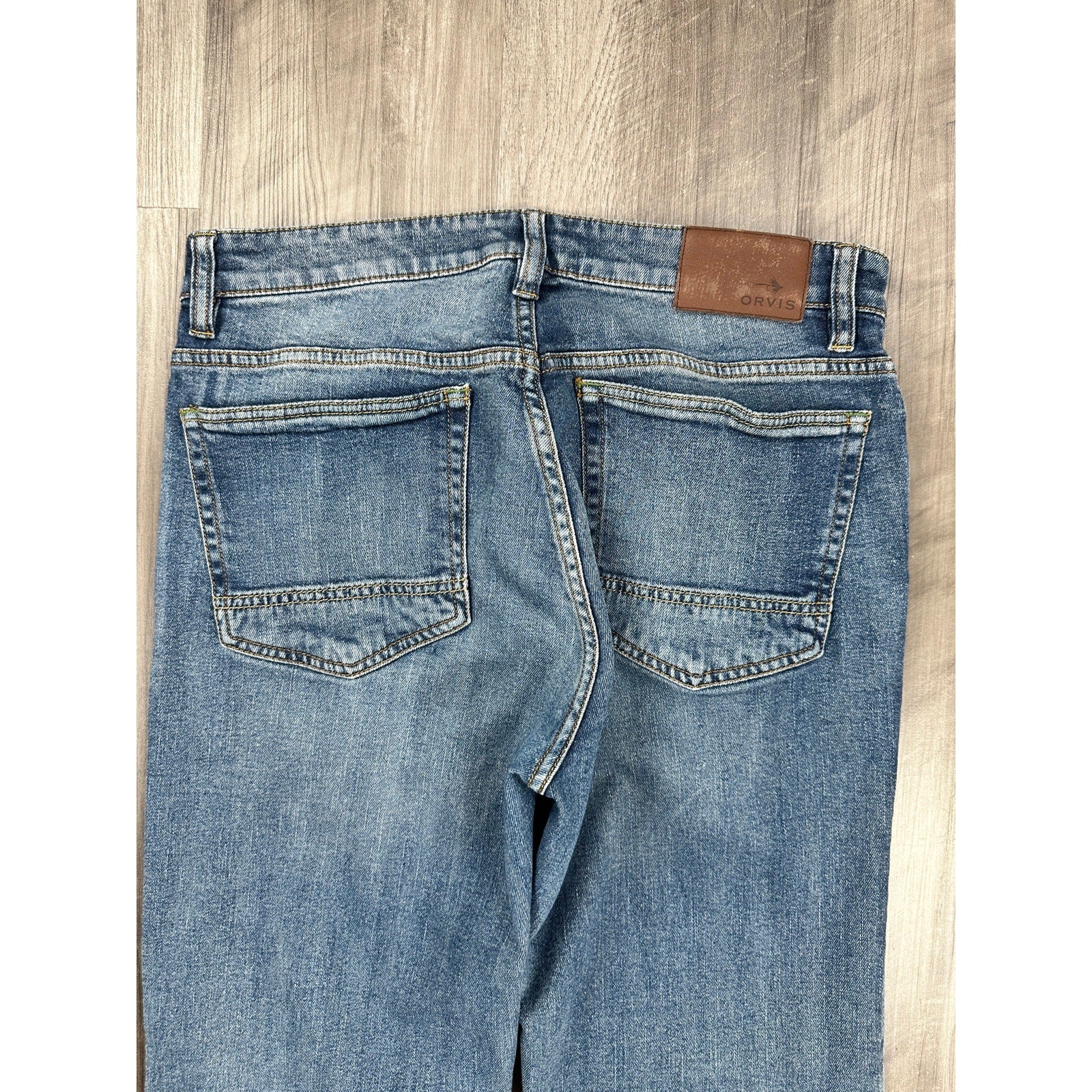 Orvis Five Pocket Straight Leg Stretch Jean in Blue — Size 32x32 // Preowned