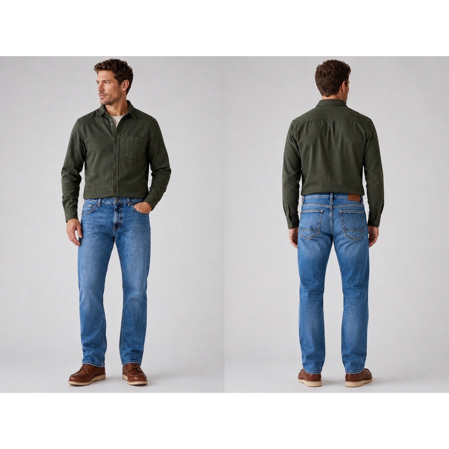 Orvis Five Pocket Straight Leg Stretch Jean in Blue — Size 32x32 // Preowned