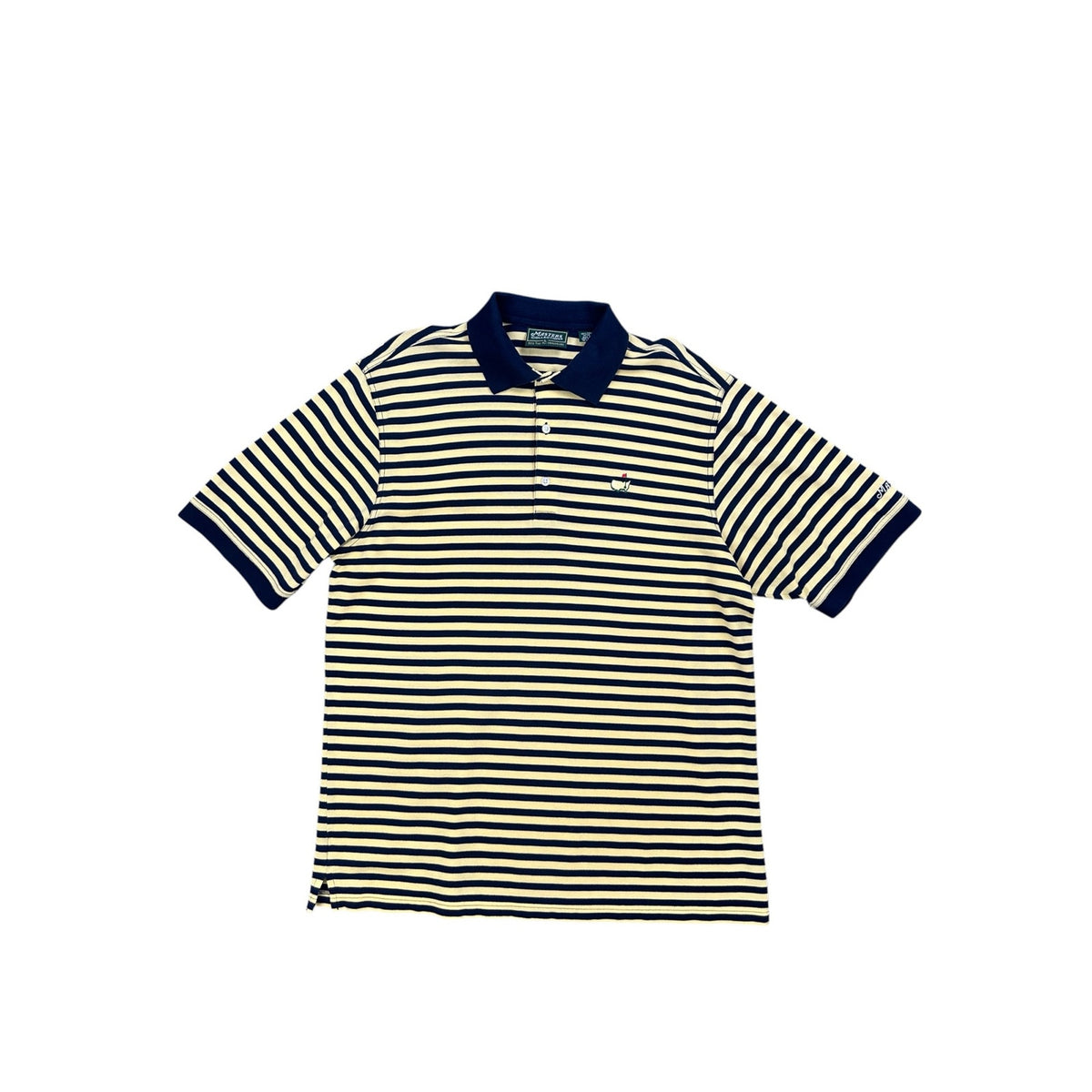 Masters Collection 60's Two Ply Mercerized Striped Classic Pique Polo — Size Large // Preowned