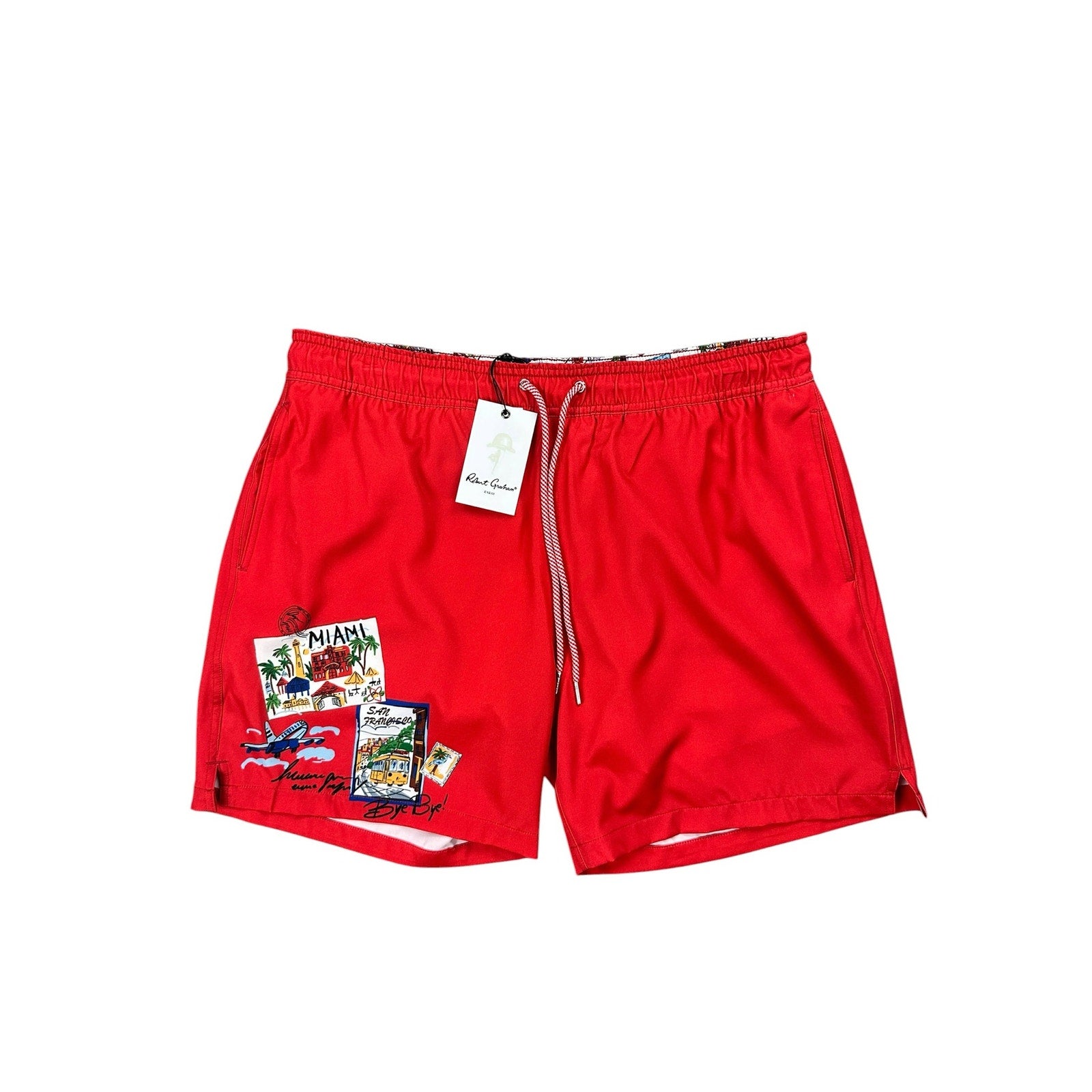 Robert Graham Traveling Swim Trunks Around the World — Size Large