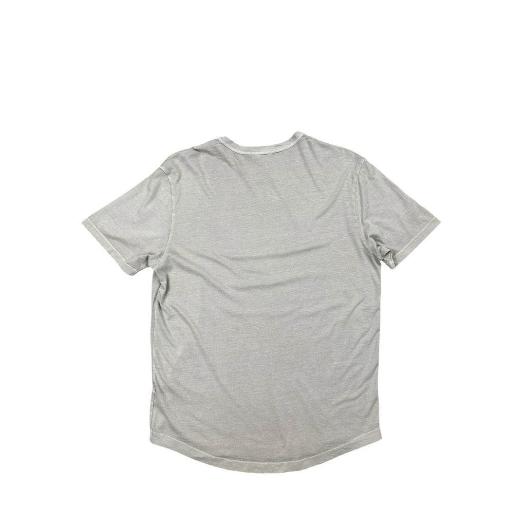 Buck Mason Slub Curved Hem Venice Wash Pima Cotton Tee in Concrete Grey — Size Medium