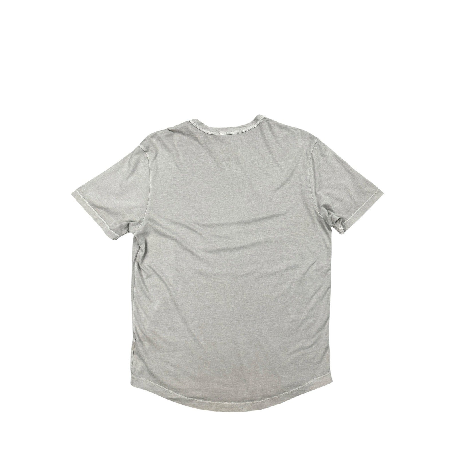 Buck Mason Slub Curved Hem Venice Wash Pima Cotton Tee in Concrete Grey — Size Medium