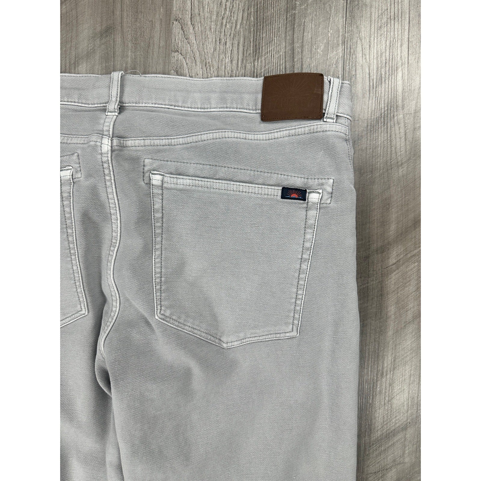 Faherty Stretch Terry 5 Pocket Pants in Gray — Size 38 // Preowned