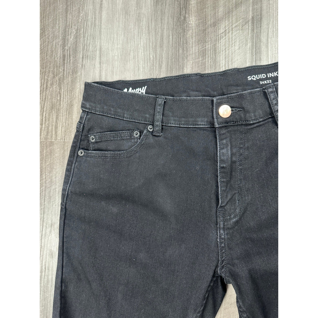 Mugsy Squid Ink Slim Tapered Stretch Jeans in Black — Size 34x32 // Preowned