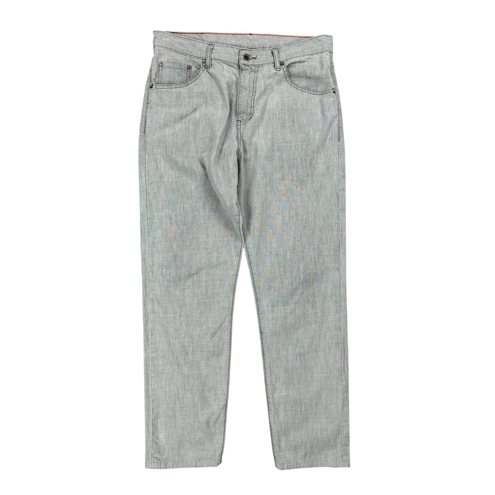 Raleigh Denim Graham Relaxed Tapered Made in USA Jeans in Gray — Size 32 // Preowned