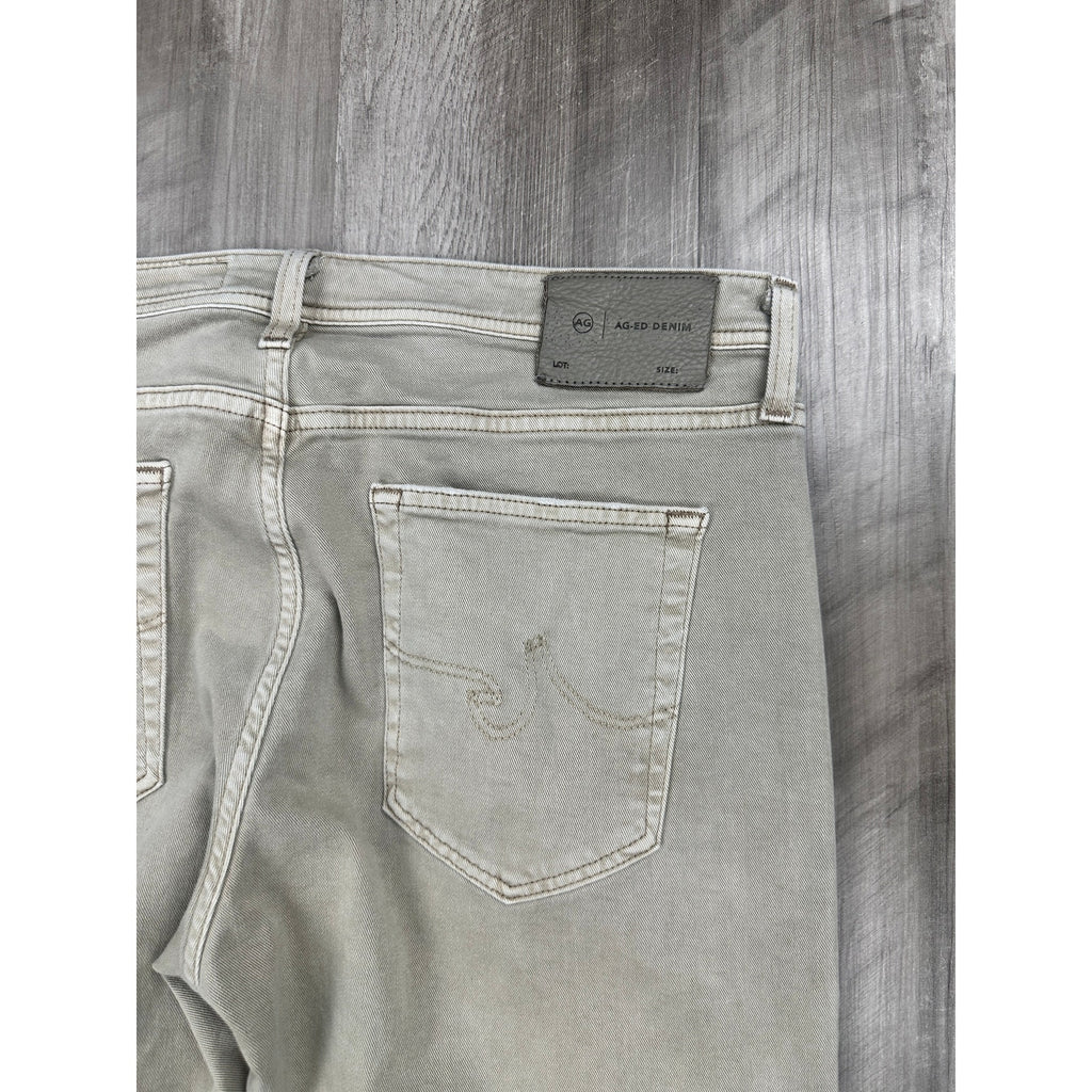AG Adriano Goldschmied AG-ED Denim Tellis Modern Slim Jeans in Beige Khaki — Size 36x32 // Preowned