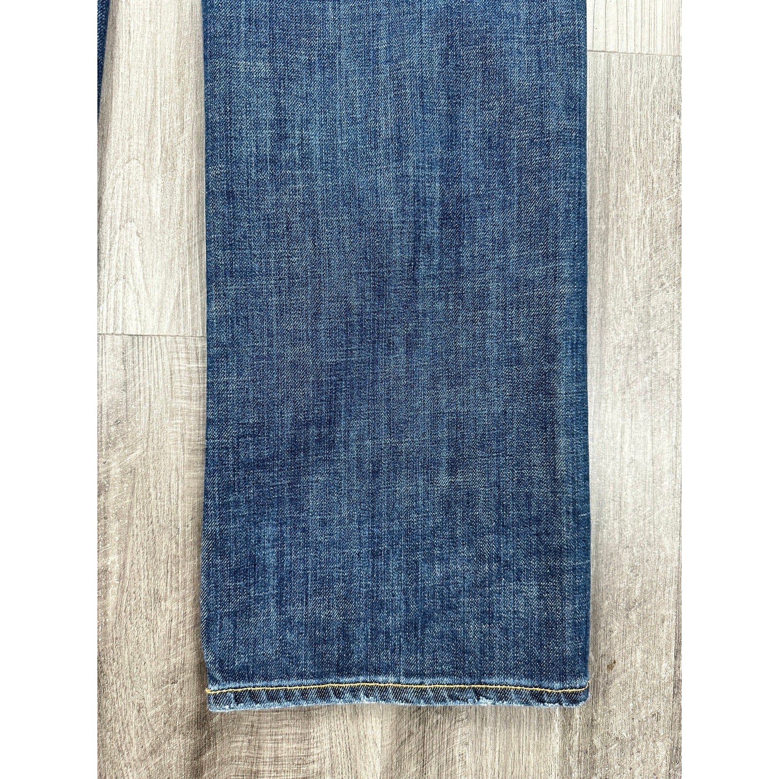 Adriano Goldschmied The Protégé Made in USA Brahms Straight Leg Jeans in Kelly Blue — Size 36x32 // Preowned