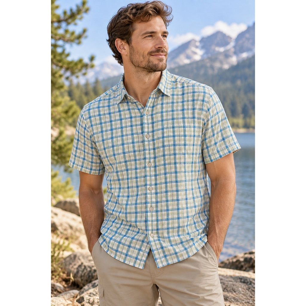 Royal Robbins Relaxed Fit Cool Mesh Eco Plaid Short Sleeve Shirt — Size 2XL // Preowned