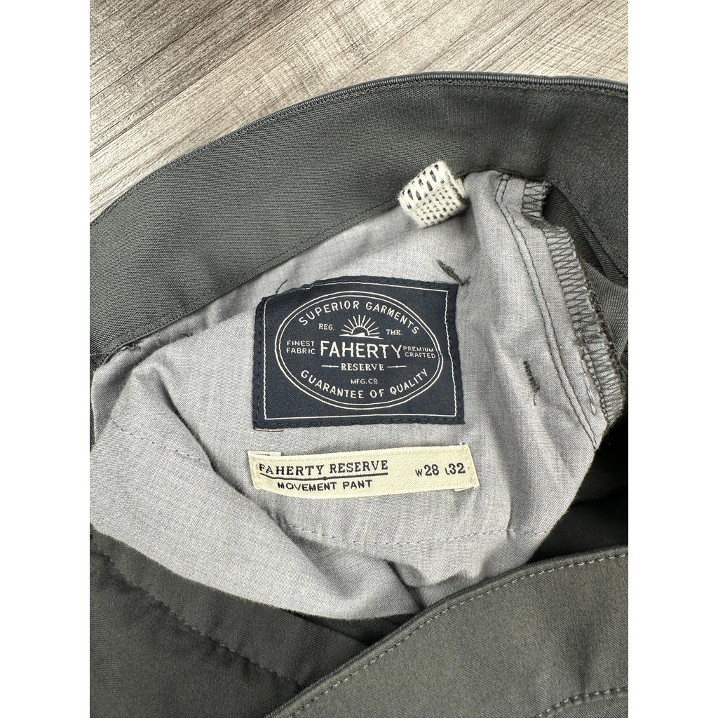 Faherty Reserve Collection Movement 5 Pocket Pants in Dark Gray — Size 28x32 // Preowned