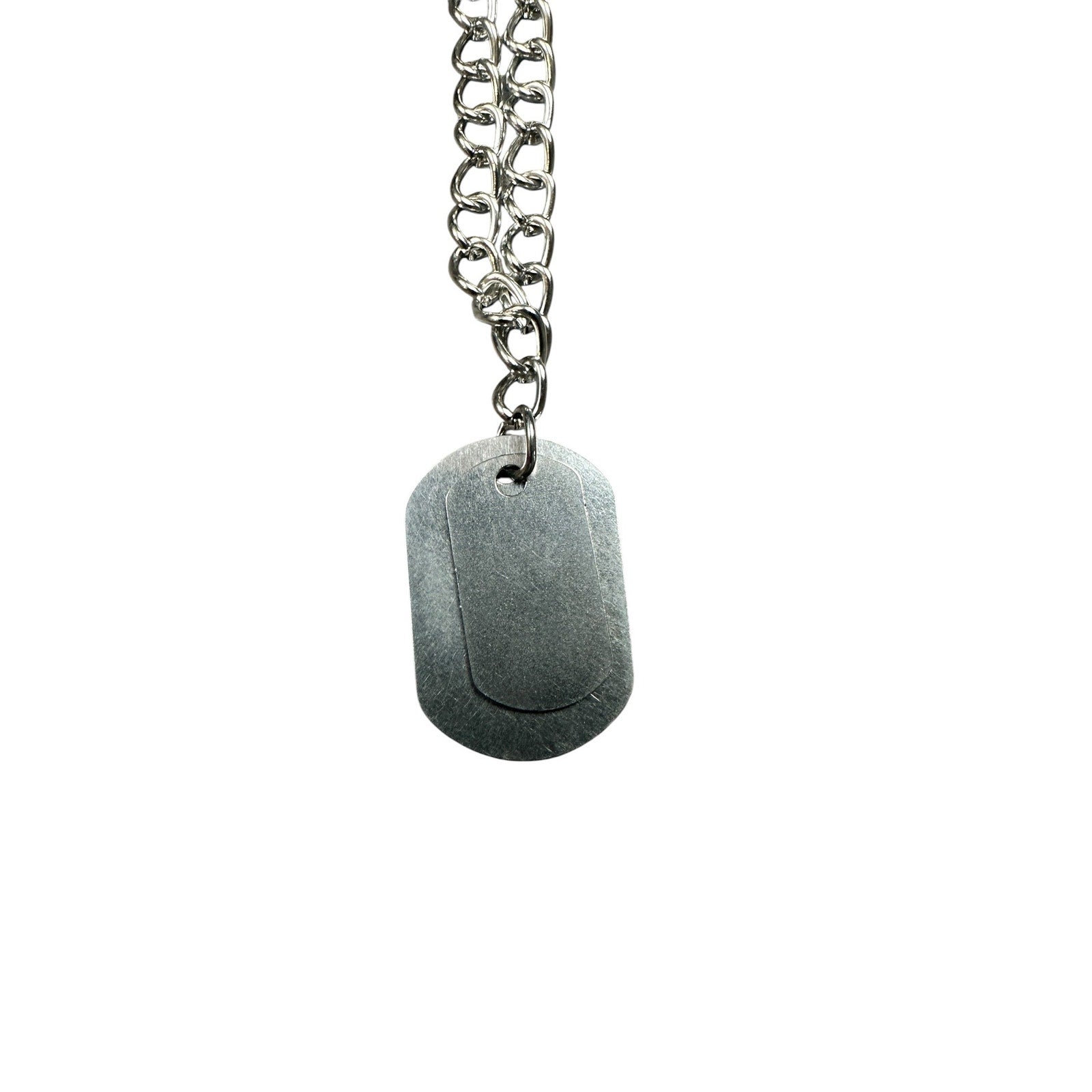 Andrew Christian Dog Tag Necklace in Silver — One Size