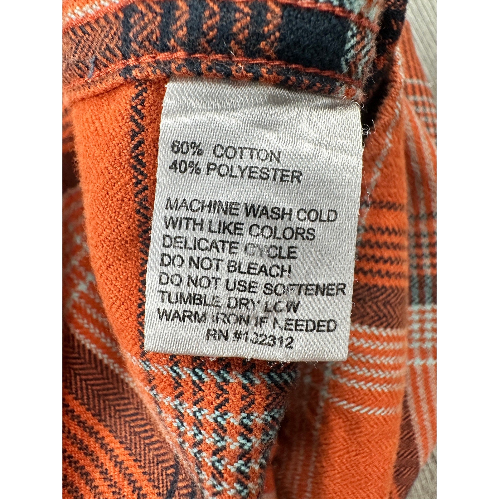 Howler Bros Harker Flannel Plaid Long Sleeve Shirt in Burnt Orange, Black, Gray — Size XL // Preowned