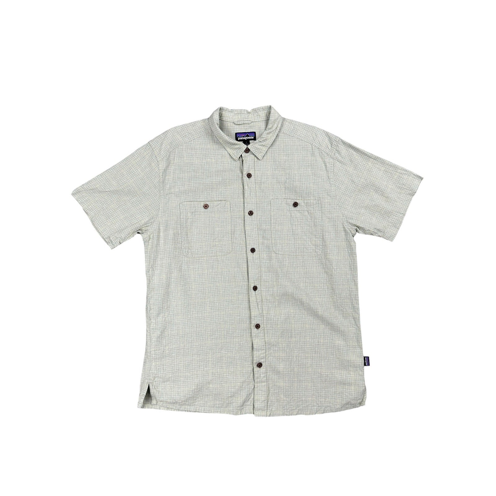 Patagonia Back Step Founder Short Sleeve Shirt in Matcha Green — Size Large // Preowned