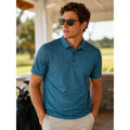 Sunday Swagger Dotted Golf Polo in Teal Black Hot Coral — Size 2XL // Preowned