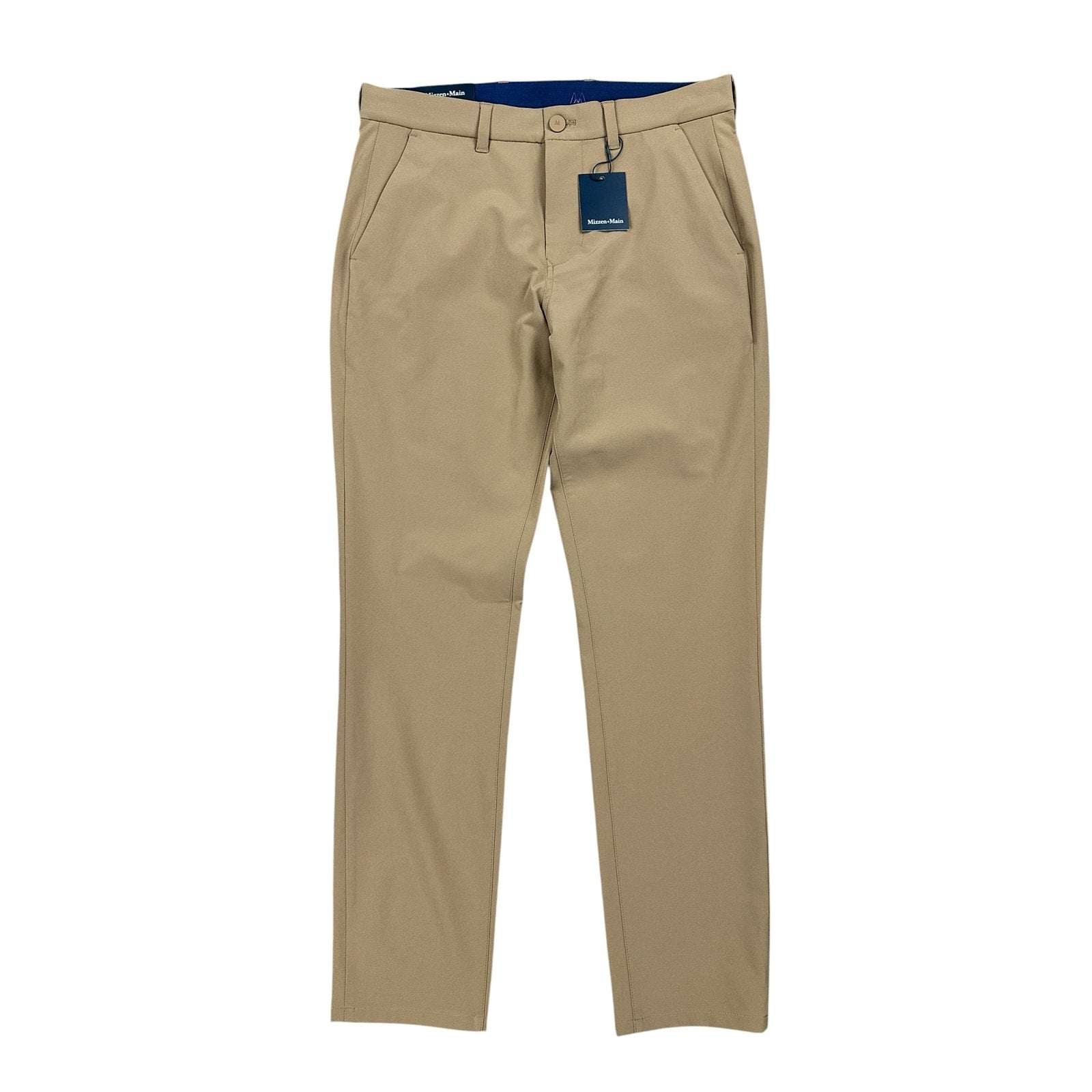 Mizzen+Main Helmsman Performance Slim Fit Chino Pants in Mocha — Size 30x30