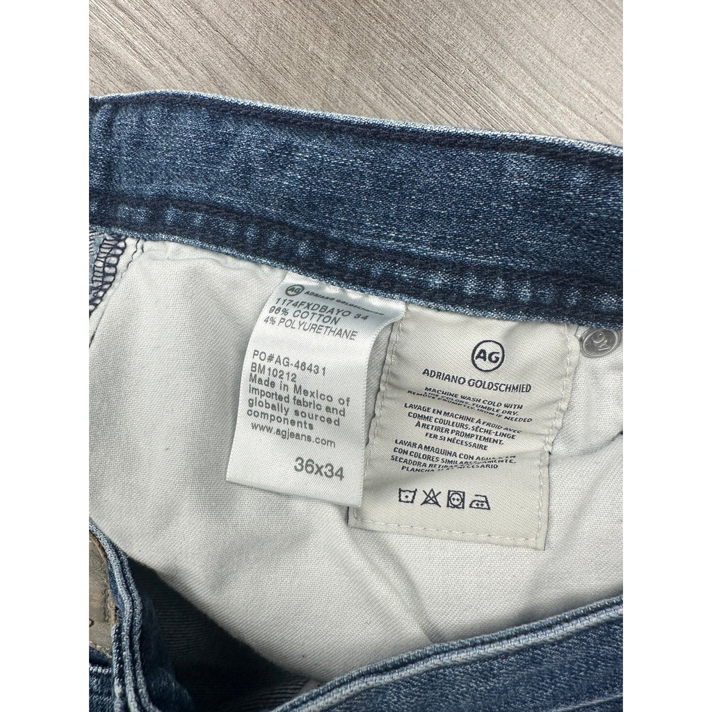 AG Adriano Goldschmied Denim 360 The Graduate Tailored Leg Jean in Blue — Size 36x34 // Preowned