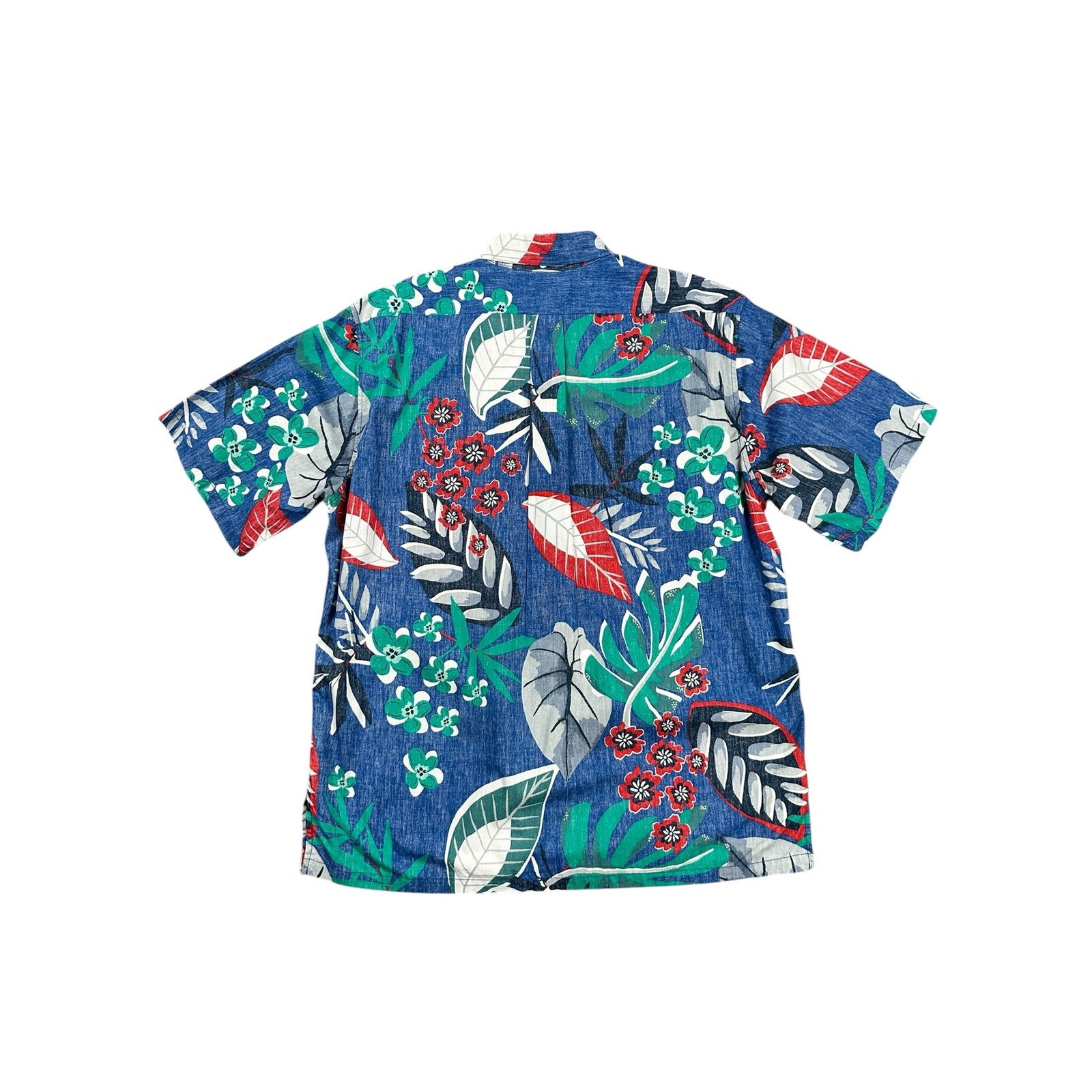 Reyn Spooner Classic Fit Hawaiian Tropical Short Sleeve Button Down in Blue Multi — Size Large // Preowned