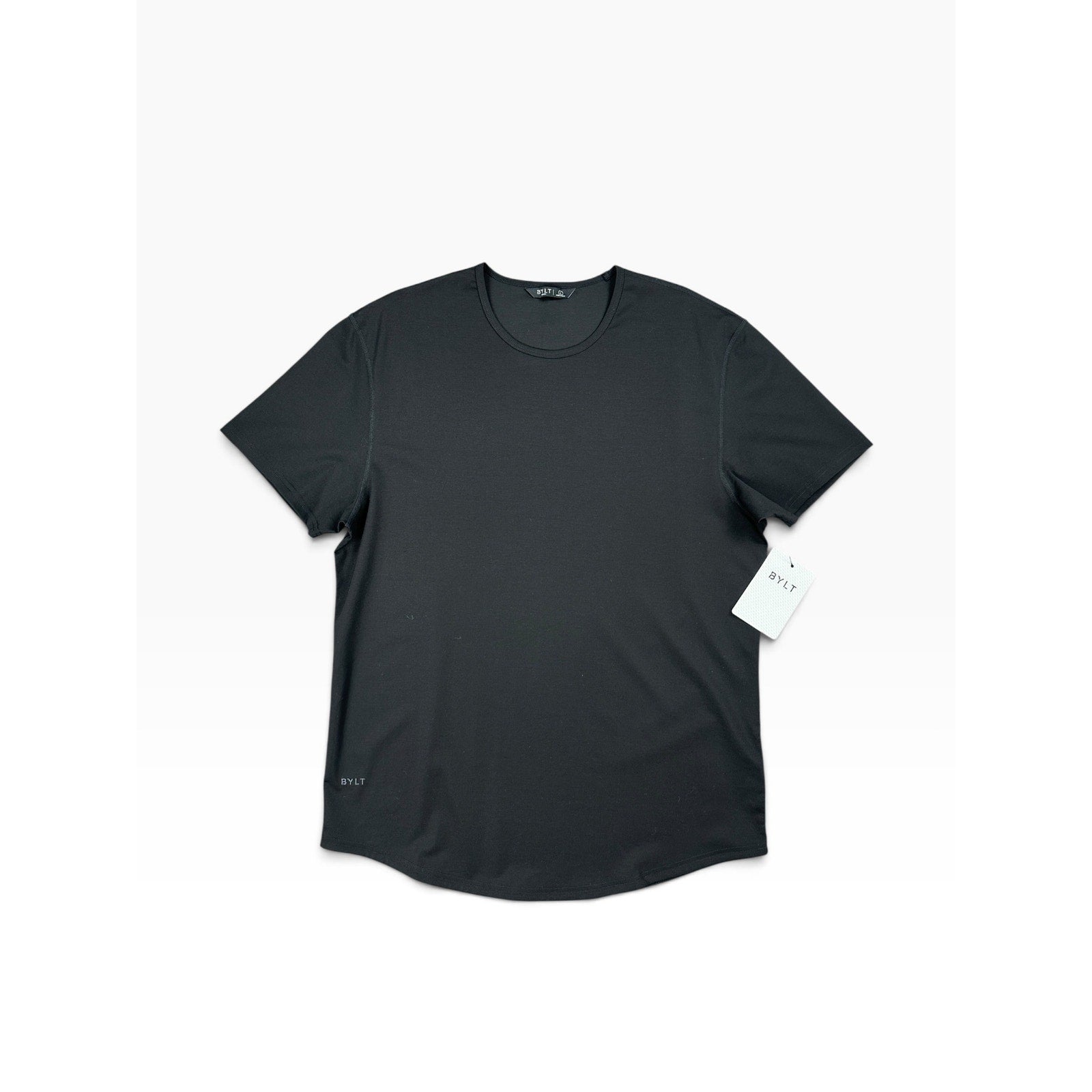 BYLT Everyday Short Sleeve Drop Cut Tee in Black — Size Large