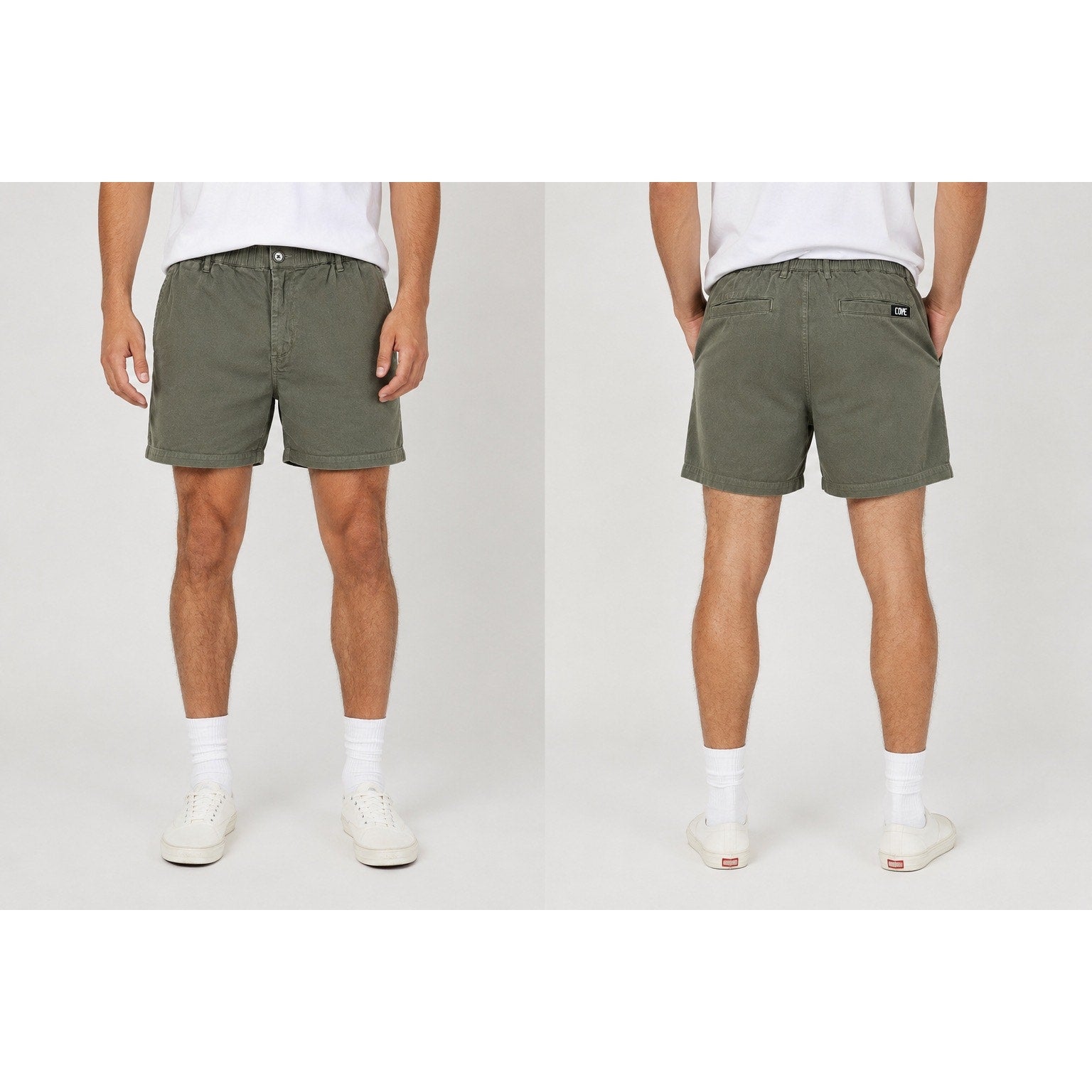 Cove 5" Chino Shorts in Olive Green — Size 38 // Preowned