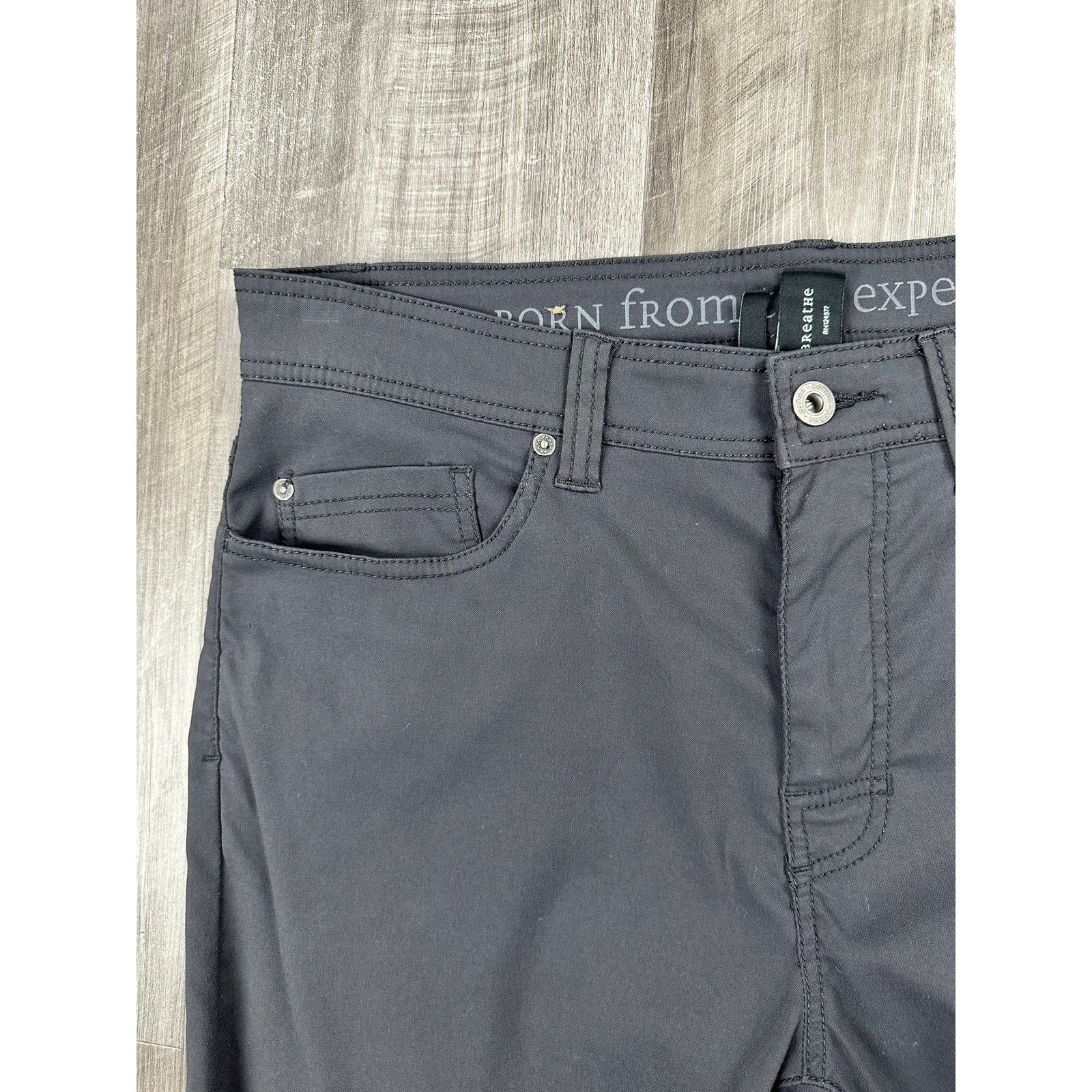 Prana Brion 5 Pocket Slim Fit Performance Pants in Charcoal Grey — Size 34x32 // Preowned