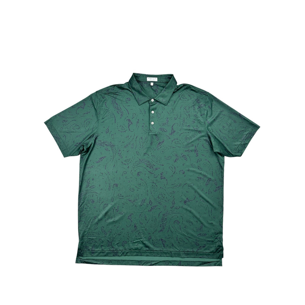 Peter Millar Balsam Gator Baitik Summer Comfort Performance Jersey Polo — Size 2XL // Preowned