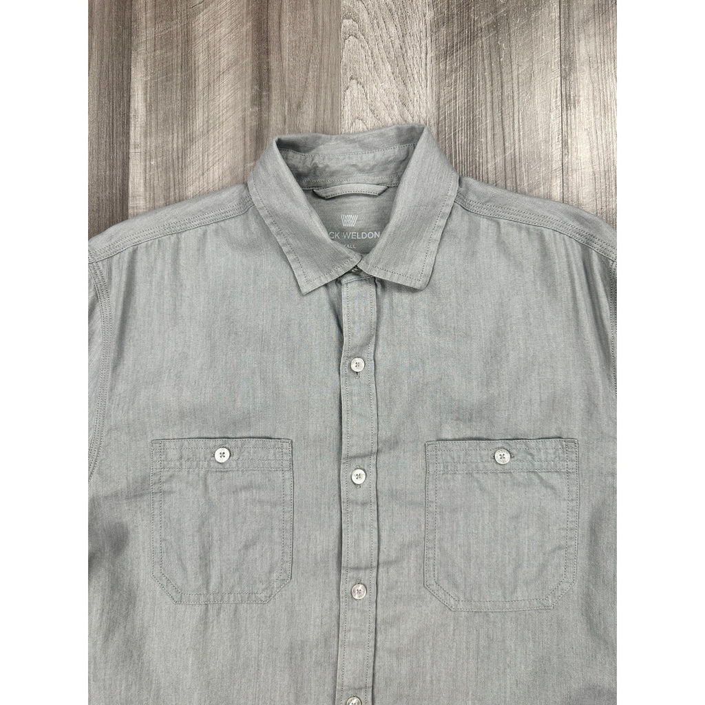 Mack Weldon Chambray Cotton Lyocell Long Sleeve Button Down Shirt — Size Small // Preowned