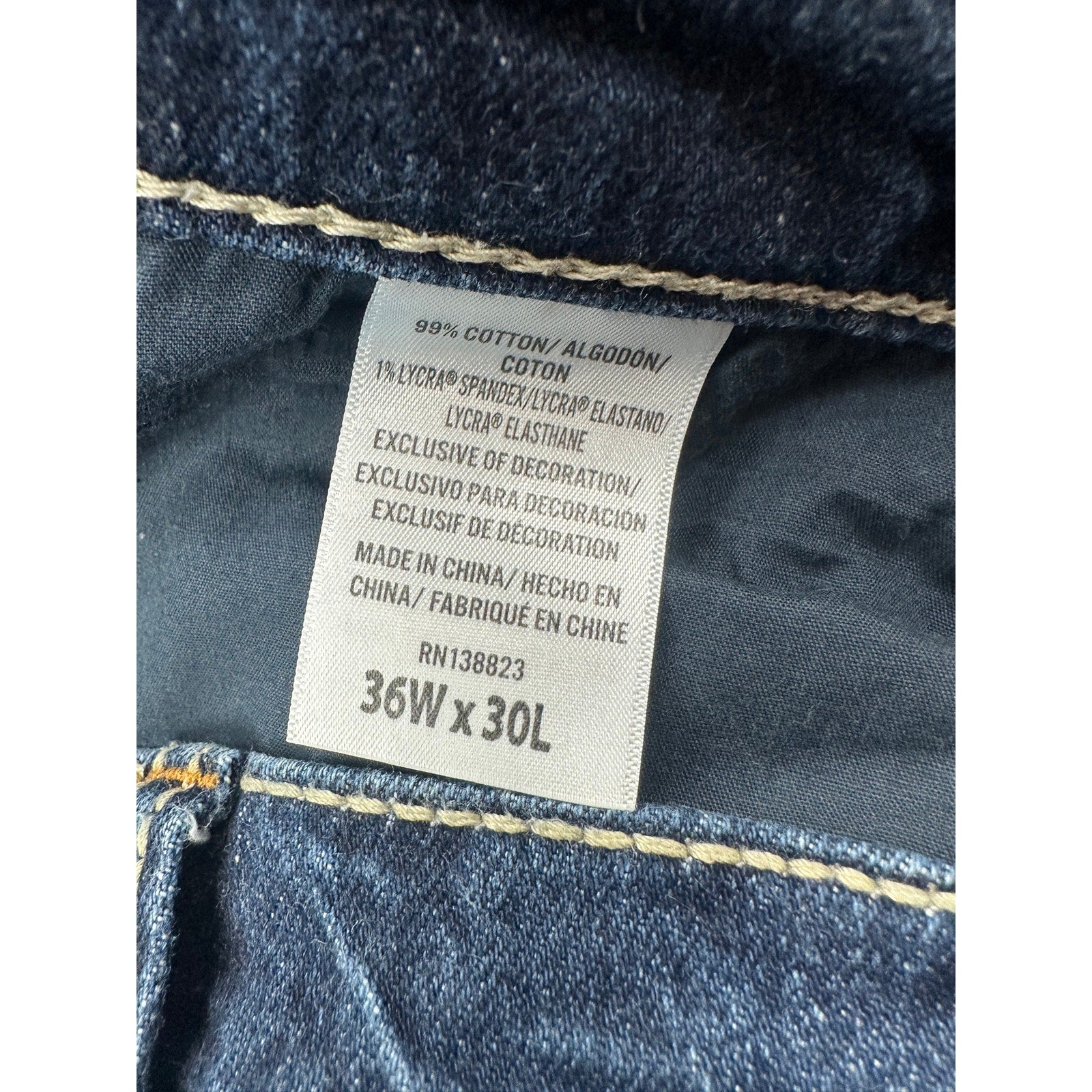 Rank 45 Slim Straight Jeans in Midnight Hawk Blue — Size 36 // Preowned