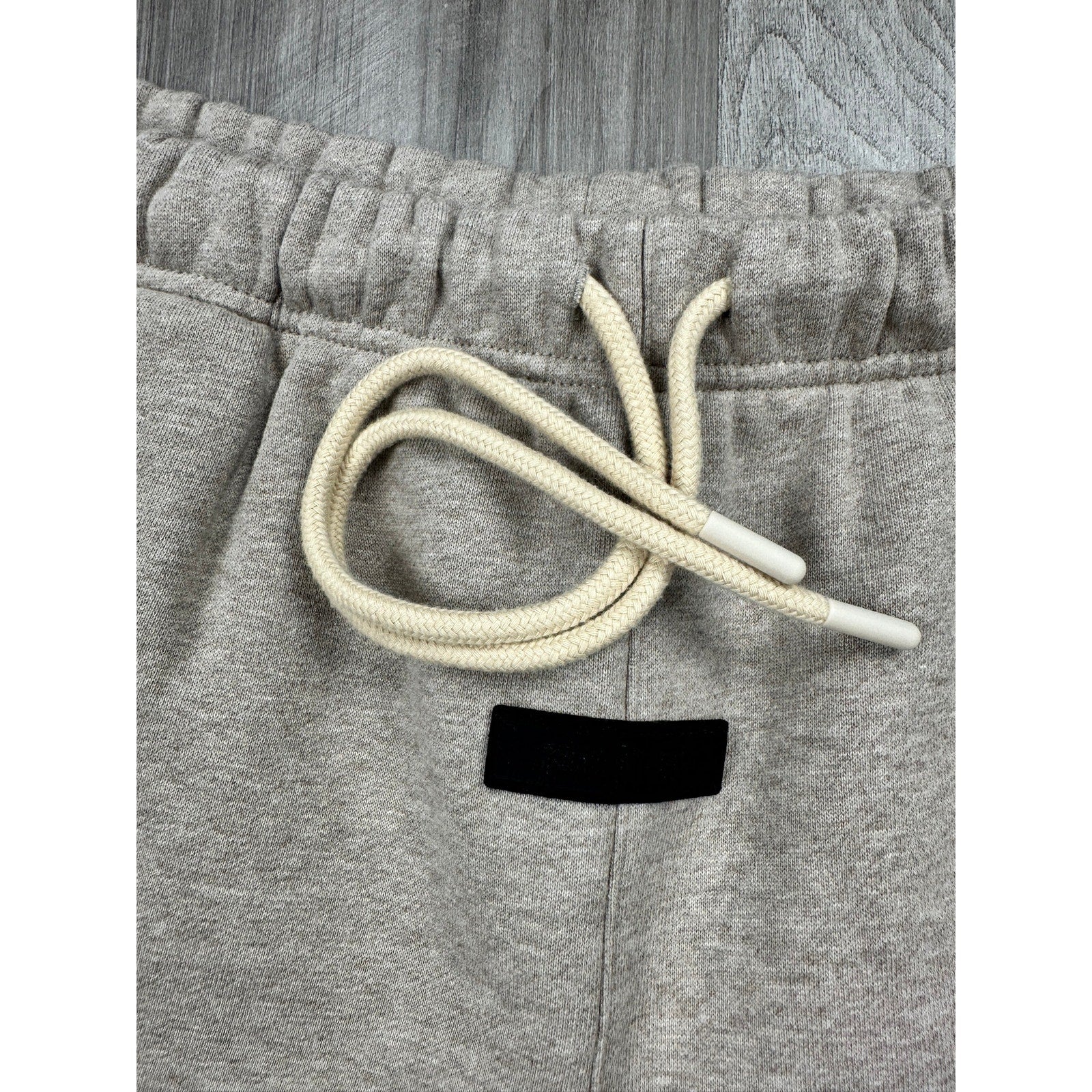 Fear of God Essentials Classic Fleece Sweat Shorts in Light Heather Oatmeal Tan — Size Large // Preowned