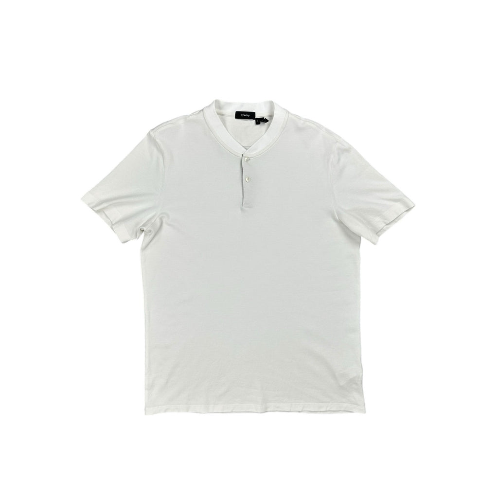 Theory Berk Function Pique Short Sleeve Henley — Size Large // Preowned