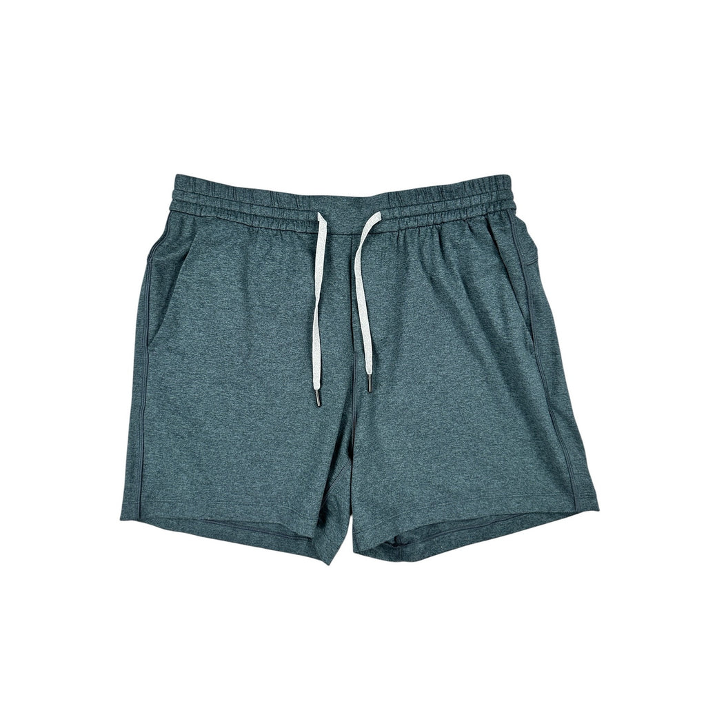Lululemon Soft Jersey 5" Shorts in Heathered Navy — Size Large // Preowned