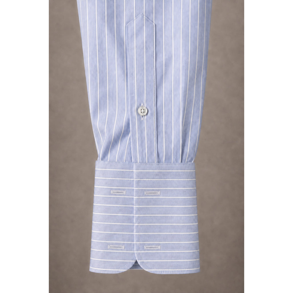 Robert Talbott Estate Trim Fit Striped French Cuffed Long Sleeve Button - 15.5