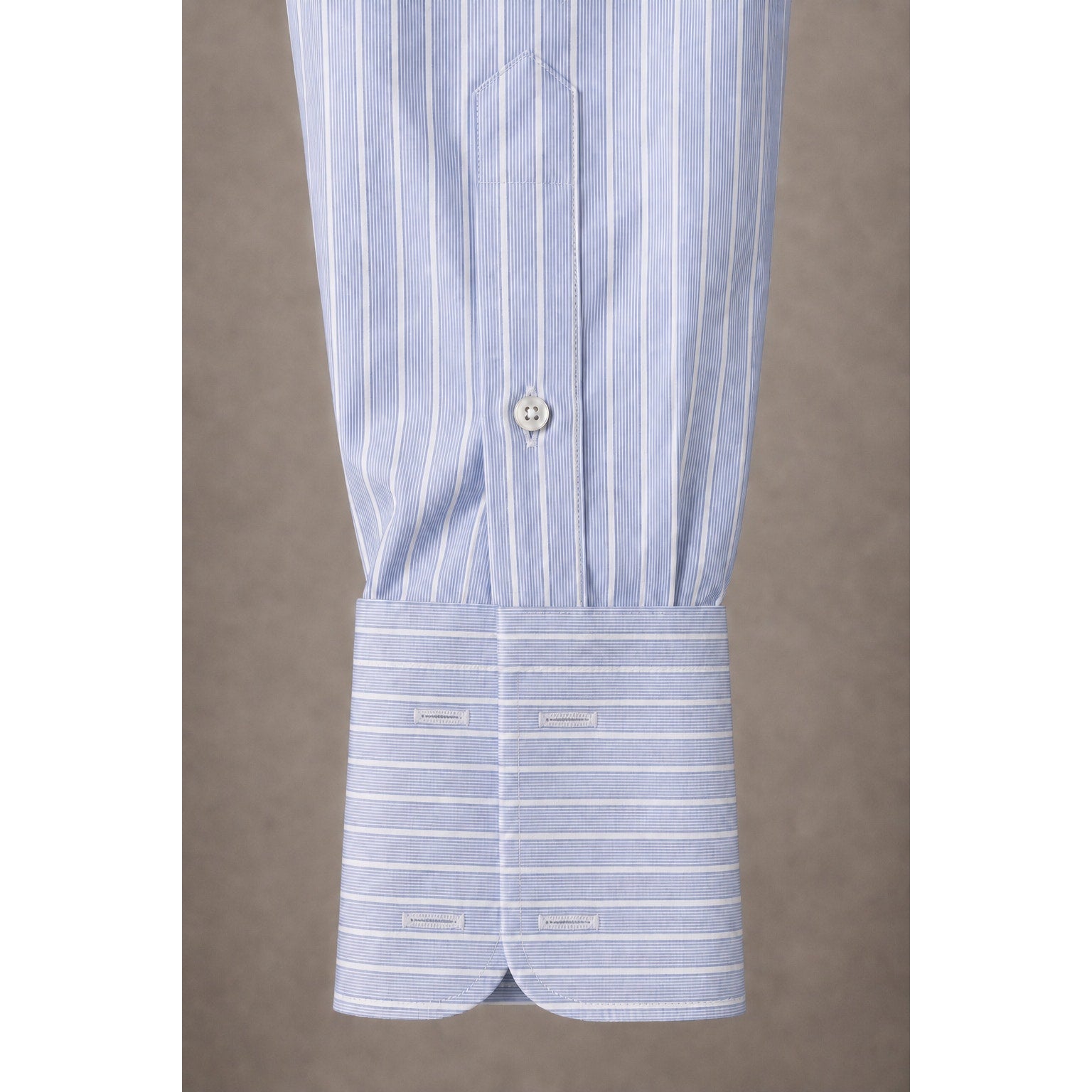 Robert Talbott Estate Trim Fit Striped French Cuffed Long Sleeve Button - 15.5