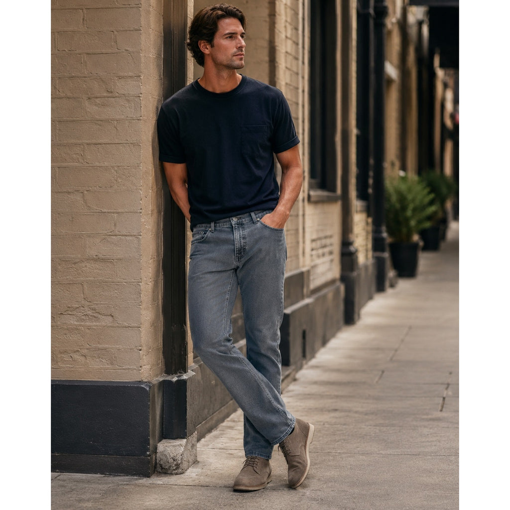 Mott and Bow Straight Stone Washed Jean in Black — Size 36x32 // Preowned