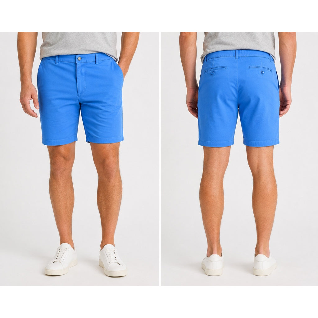 Ash & Erie Signature Stretch Chino Shorts in Blue — Size 38 // Preowned