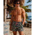 Chubbies The Bloomerangs 7" Swim Trunks in Black with Multi Jungle Print — Size XL // Preowned