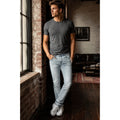 Buffalo David Bitton Ash Slim Stretch Jeans in Bleached and Blasted — Size 34x32