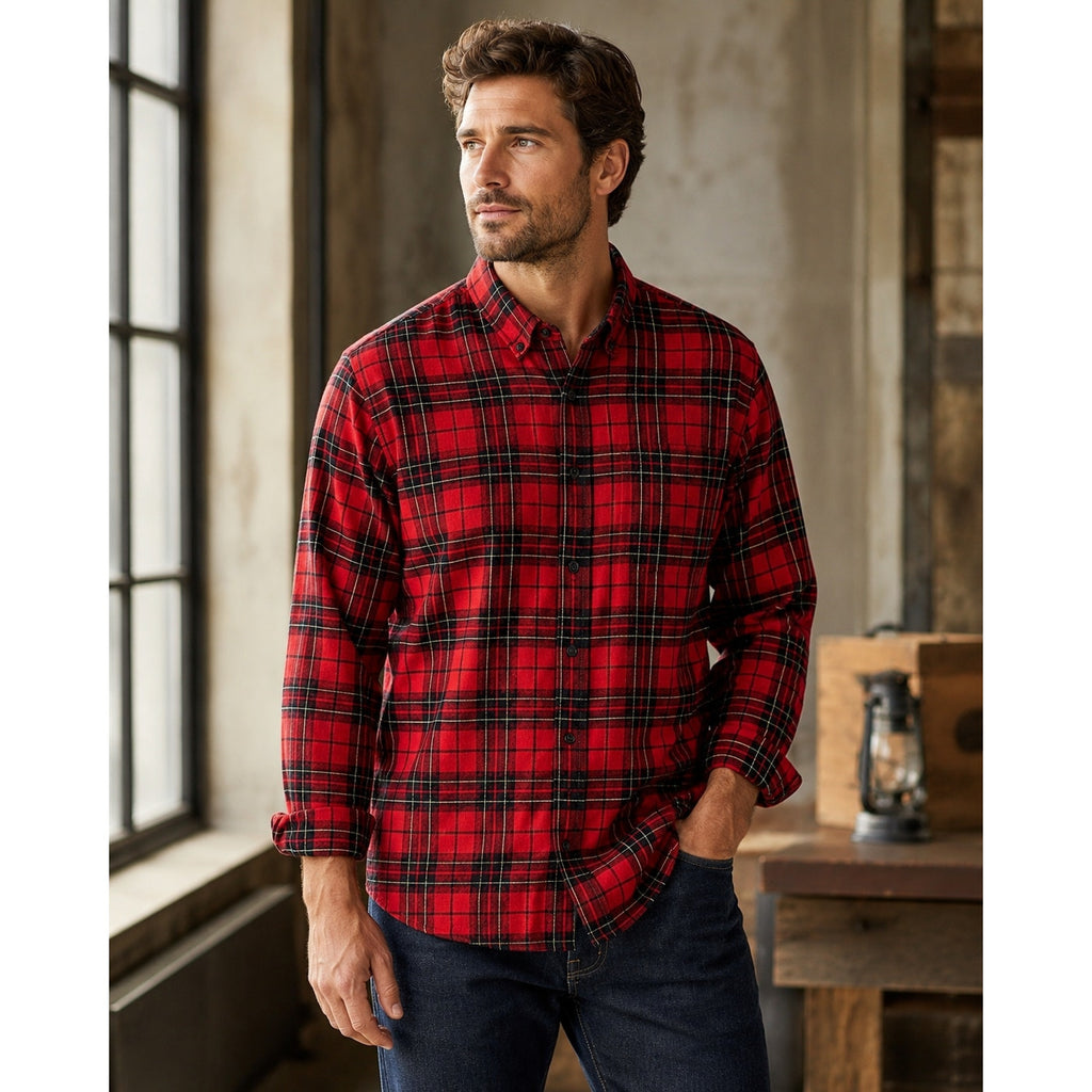 Polo Ralph Lauren Classic Soft Flannel Plaid Long Sleeve Button Down - 2XB