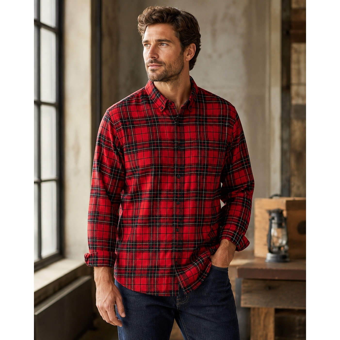 Polo Ralph Lauren Classic Soft Flannel Plaid Long Sleeve Button Down - 2XB