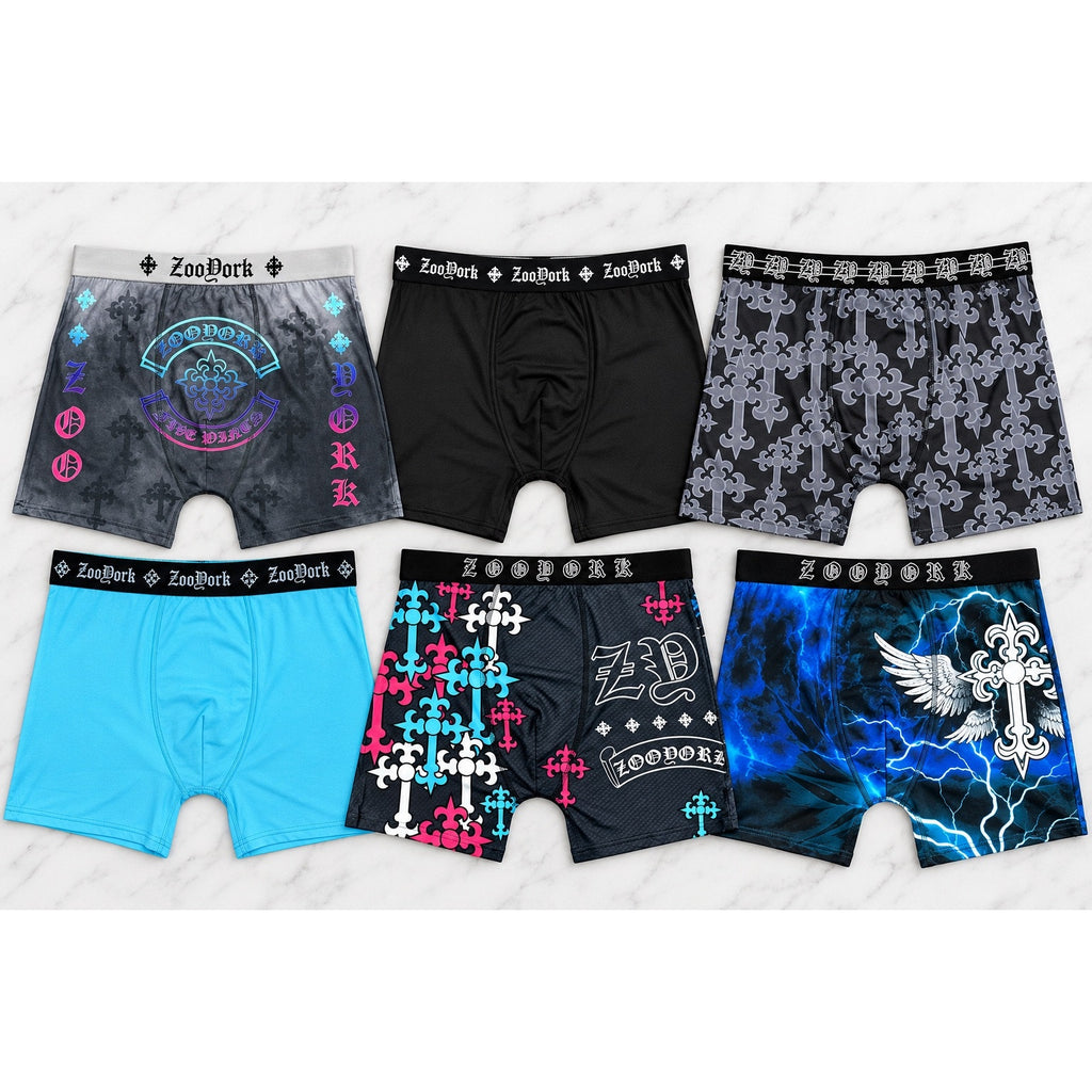 Zoo York Super Soft Brushed Performance Boxer Briefs - 6 Pack — Size Large