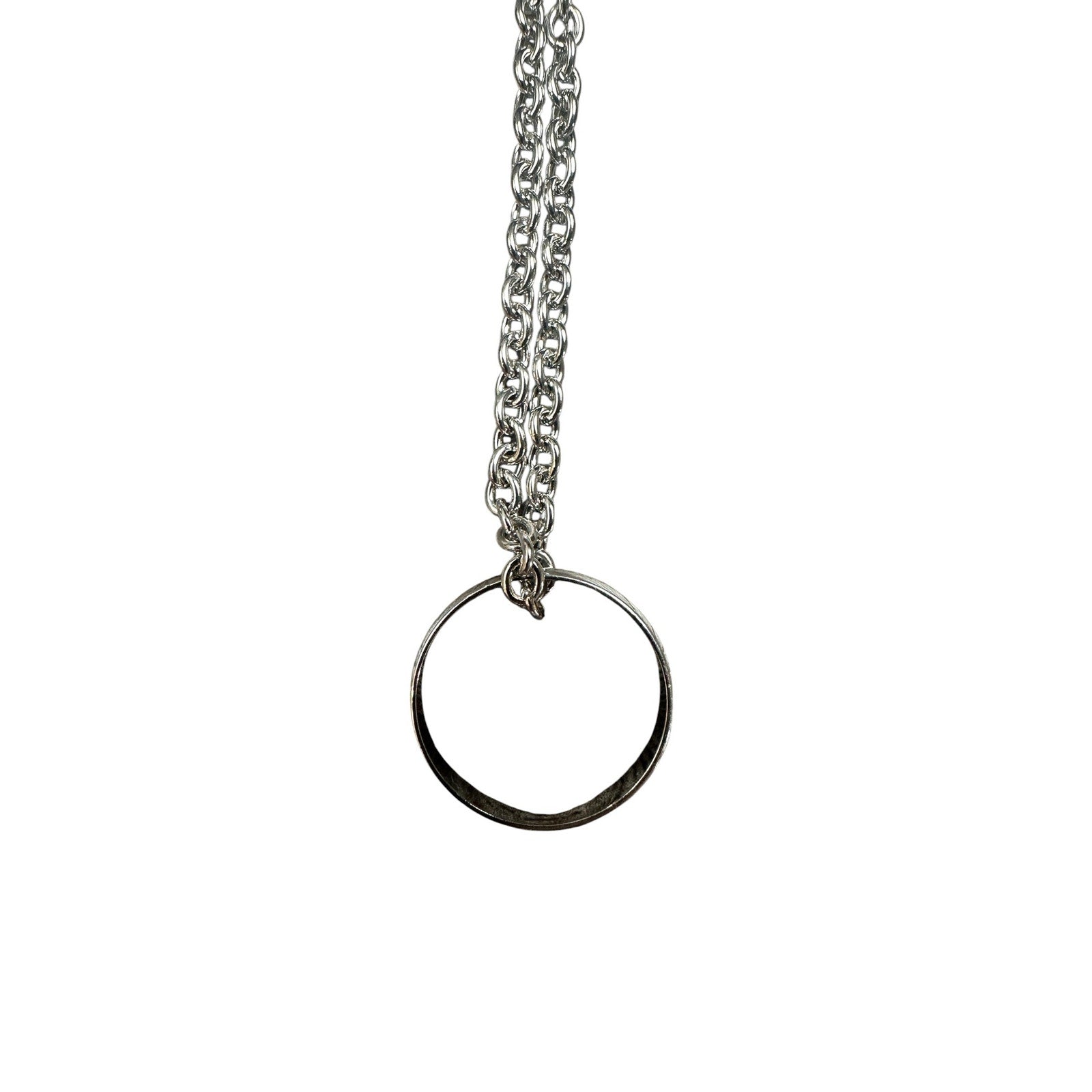 Andrew Christian Silver Ring Necklace in Silver — One Size